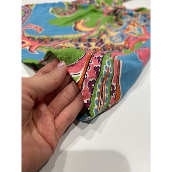 Lilly Pulitzer Clarissa Silk Tropical Paisley Pattern Tank Top Size 0 - Picture 9 of 9